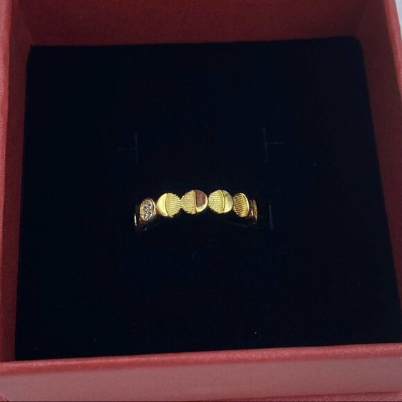 Sterling Silver CZ Toe Ring Gold Plated - Picture 5 of 6